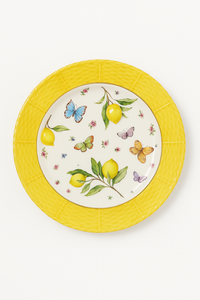 Assiette céramique motif citron style européen cuisine
