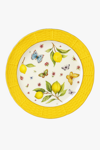 Assiette ceramique motif citron style europeen cuisine decoratif