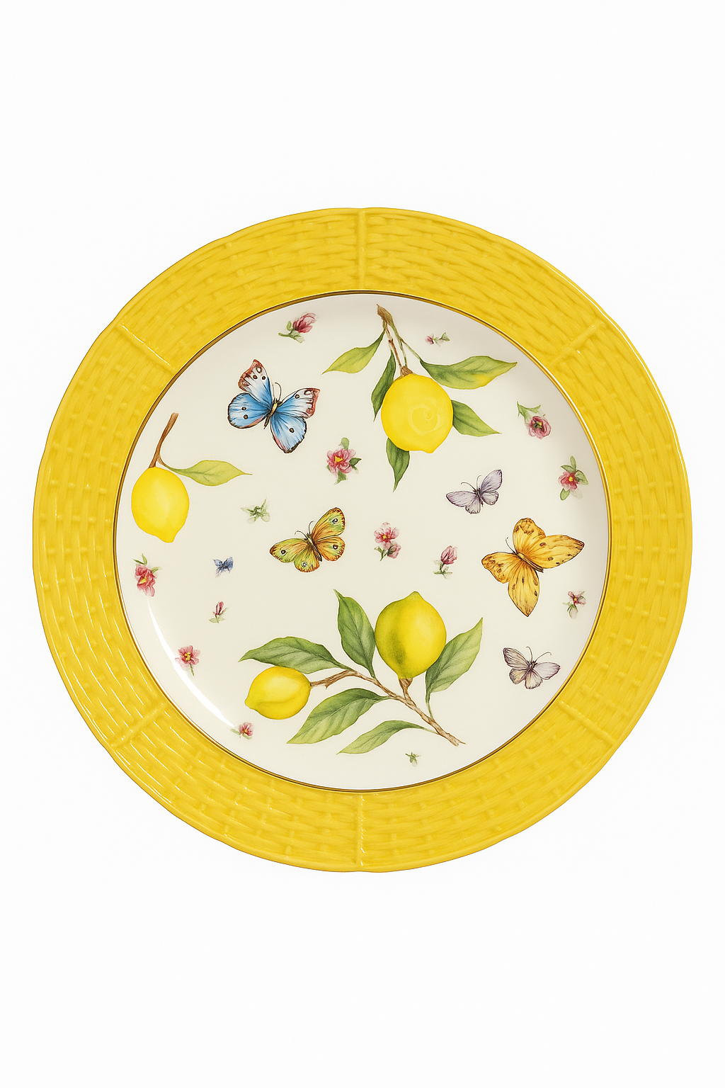 Assiette céramique motif citron style européen décoratif - vue 2 sur 2