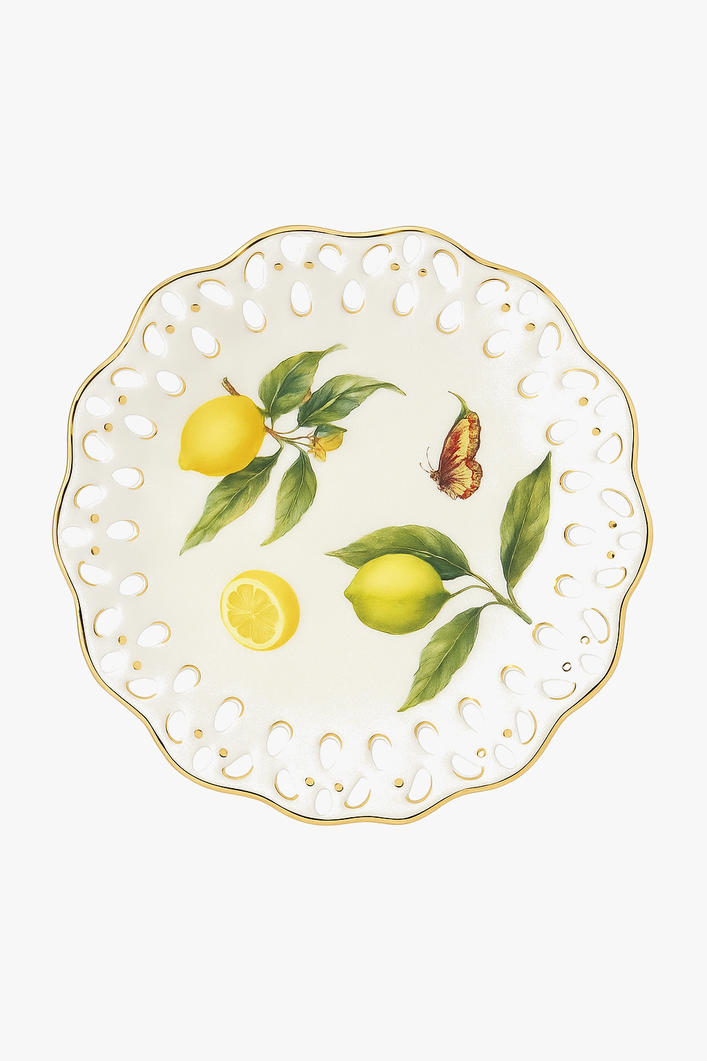assiette ceramique motif citron style europeen elegant table