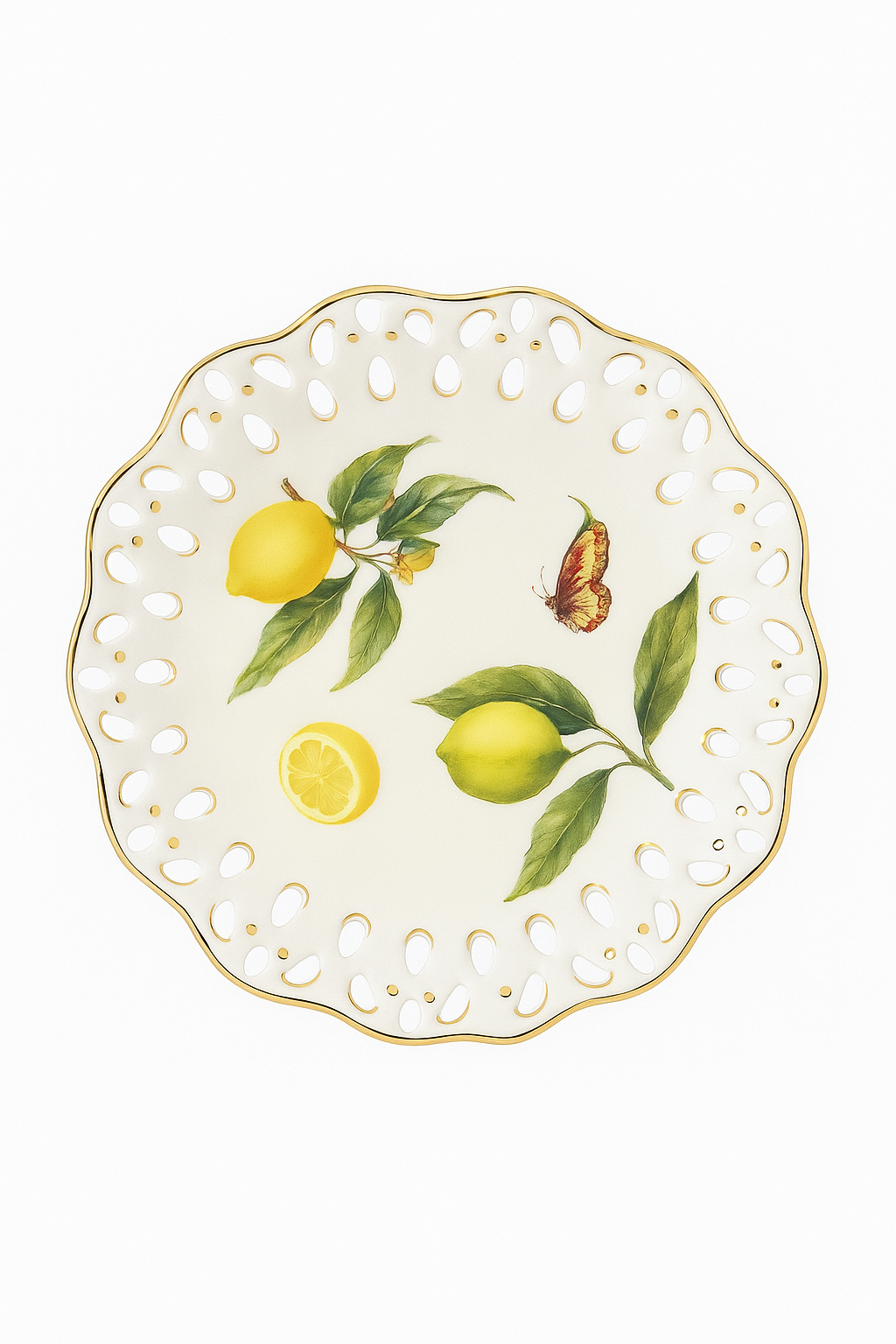 assiette ceramique motif citron style europeen elegant table - vue 2 sur 2
