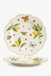 Assiette ceramique motif citron style europeen elegante