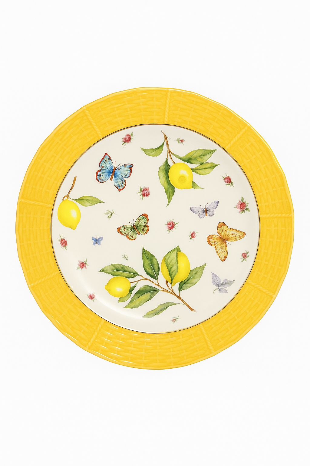 Assiette ceramique motif citron style europeen fruits desserts - vue 2 sur 2