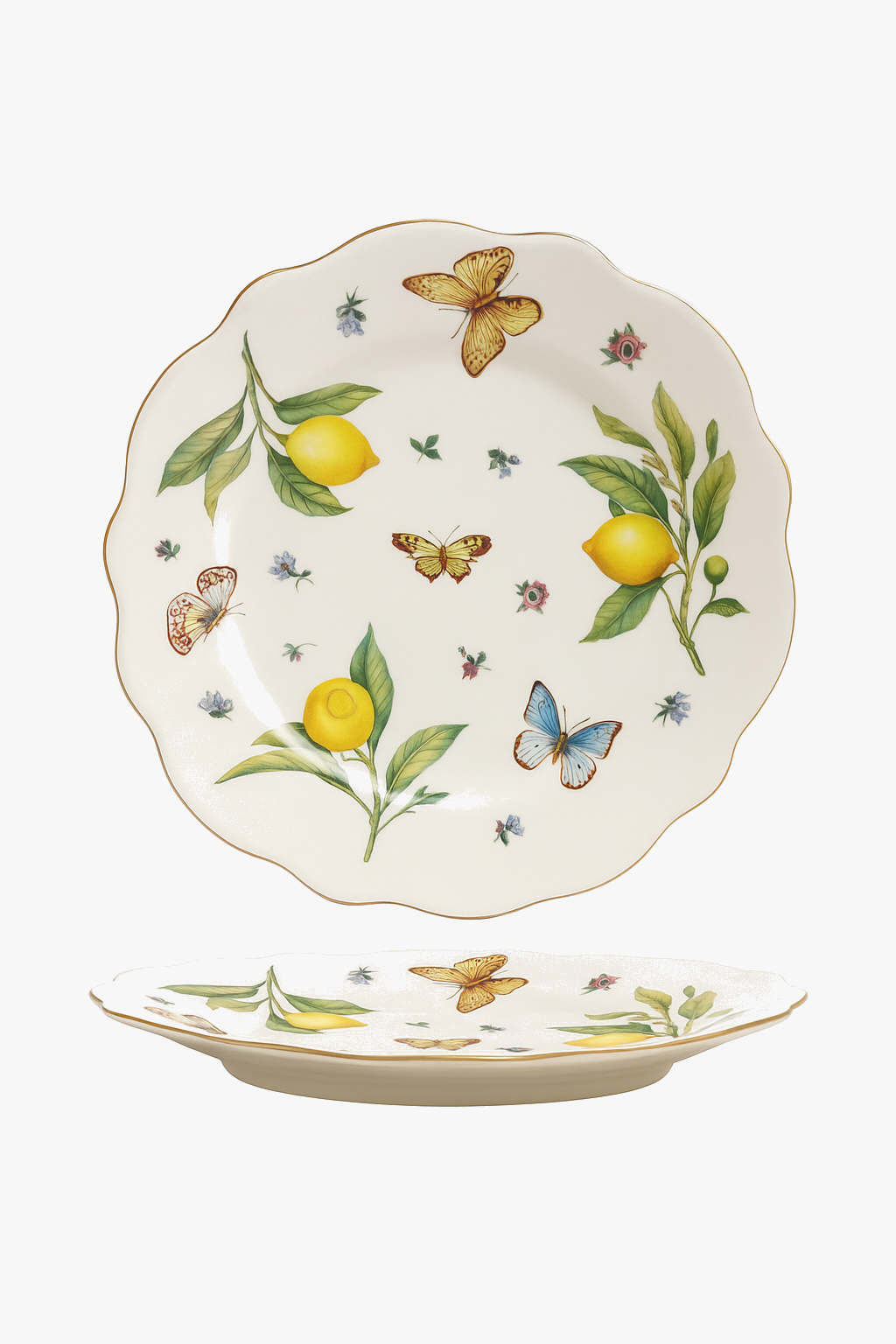 Assiette ceramique motif citron style europeen pour cuisine