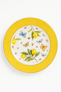 Assiette ceramique motif citron style mediterraneen cuisine