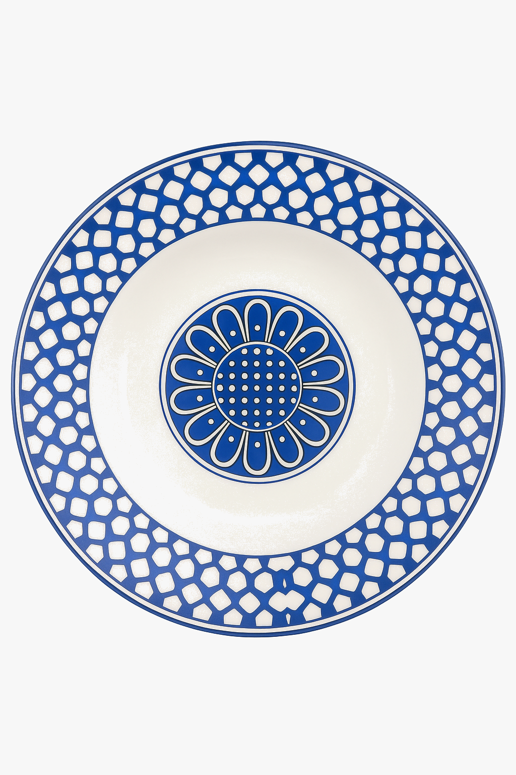 Assiette ceramique style europeen luxueux motif sceau dimsum