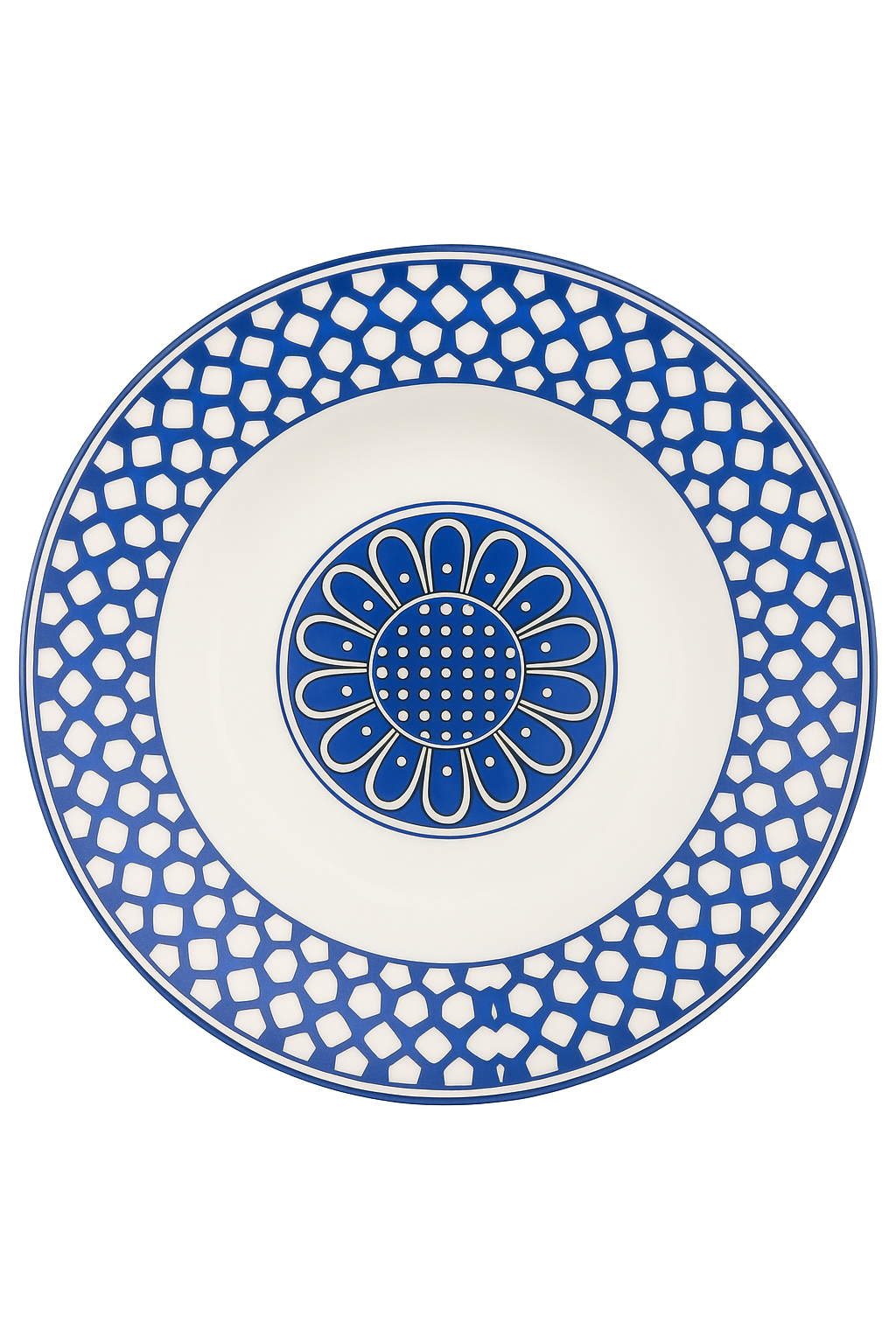 Assiette ceramique style europeen luxueux motif sceau dimsum - vue 2 sur 2