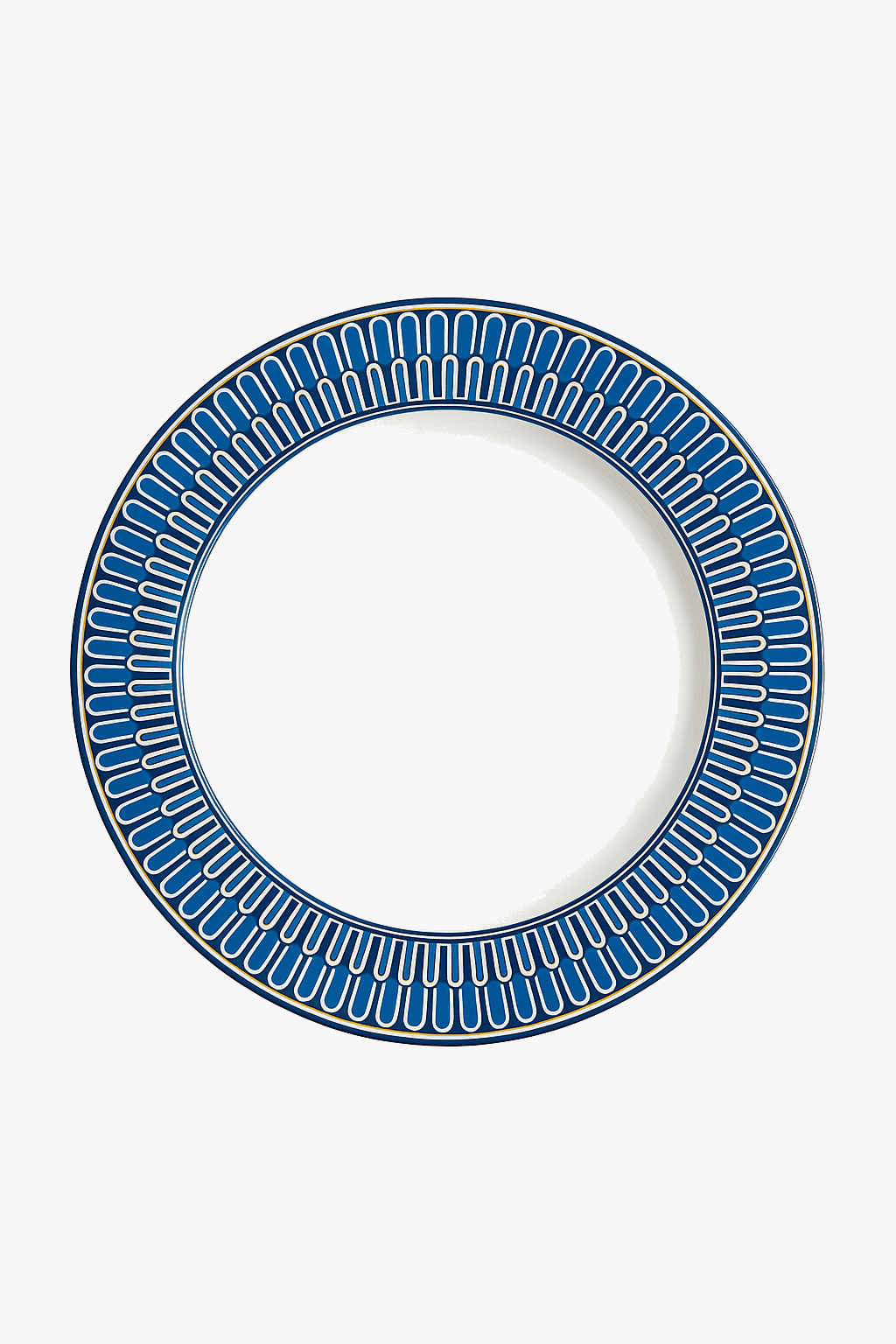 Assiette ceramique style europeen motif blue seal luxe