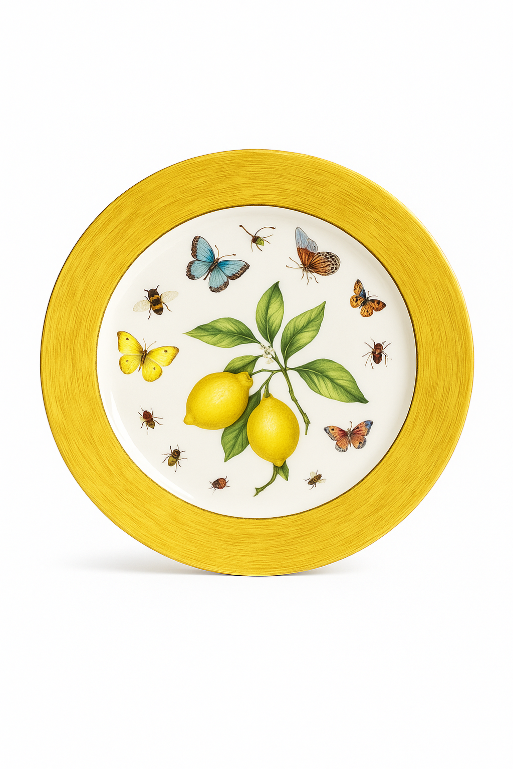 Assiette ceramique style europeen motif citron elegant - vue 2 sur 2