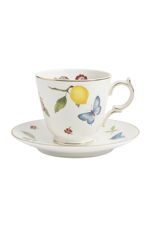 Assiette céramique style européen motif citron élégant table - vue 3 sur 2
