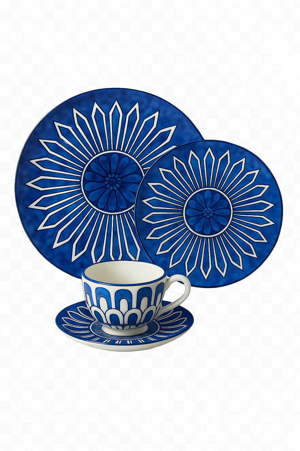 assiette céramique style européen motifs sceau élégant thé - vue 2 sur 2