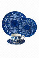 assiette céramique style européen motifs sceau élégant thé