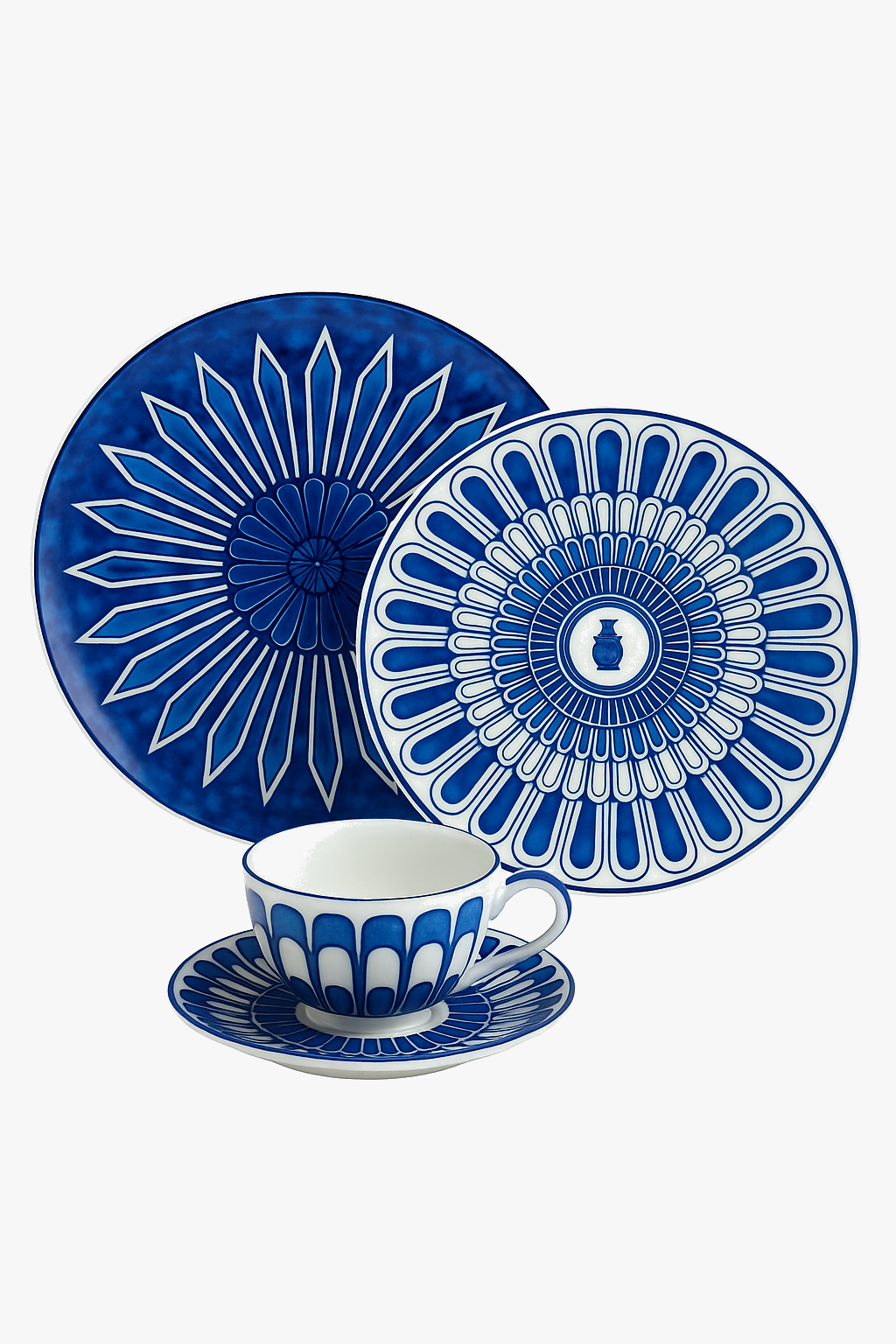 Assiette ceramique style europeen motifs sceau raffines