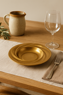 Assiette creuse inox style retro luxe pour salade