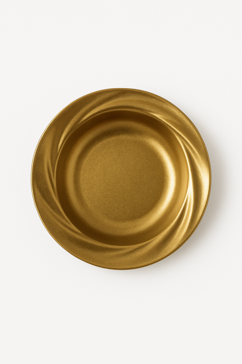 Assiette creuse retro acier inoxydable style restaurant