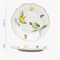Assiette en céramique style européen motif citron