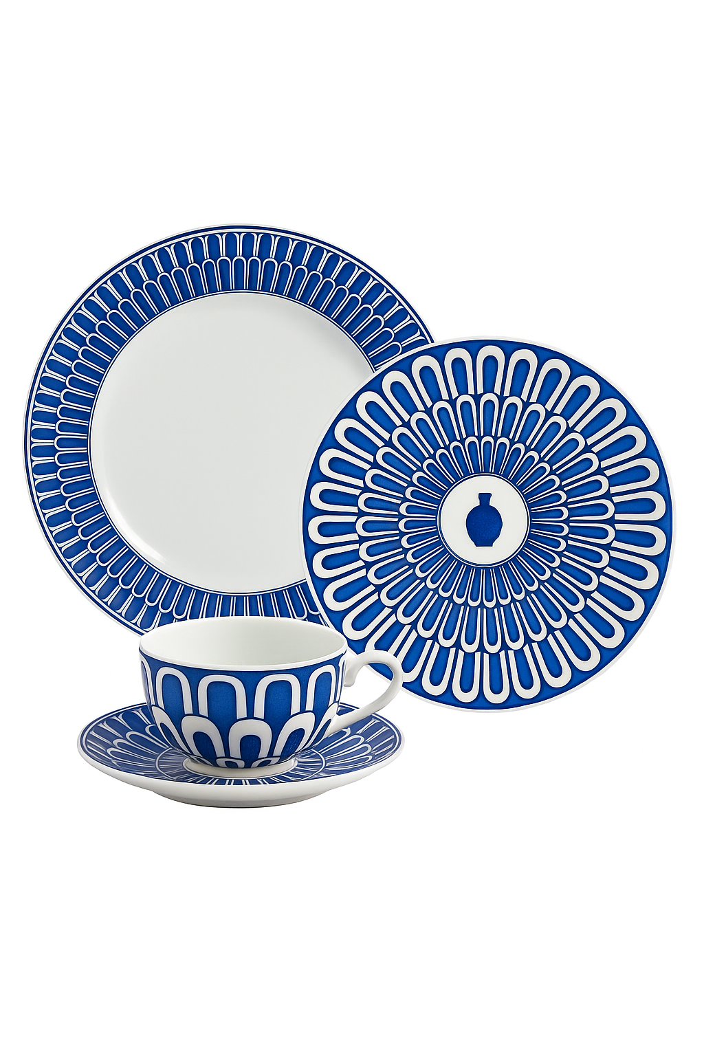 Assiette européenne motifs sceau décor thé dim sum - vue 2 sur 2