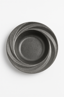 Assiette inox retro style restaurant plate peu profond