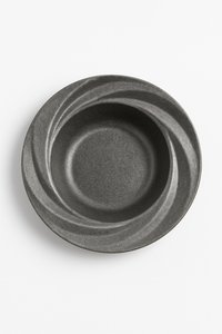Assiette inox retro style restaurant plate peu profond