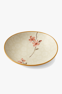 Assiette japonaise ceramique florale plat rond bol profond