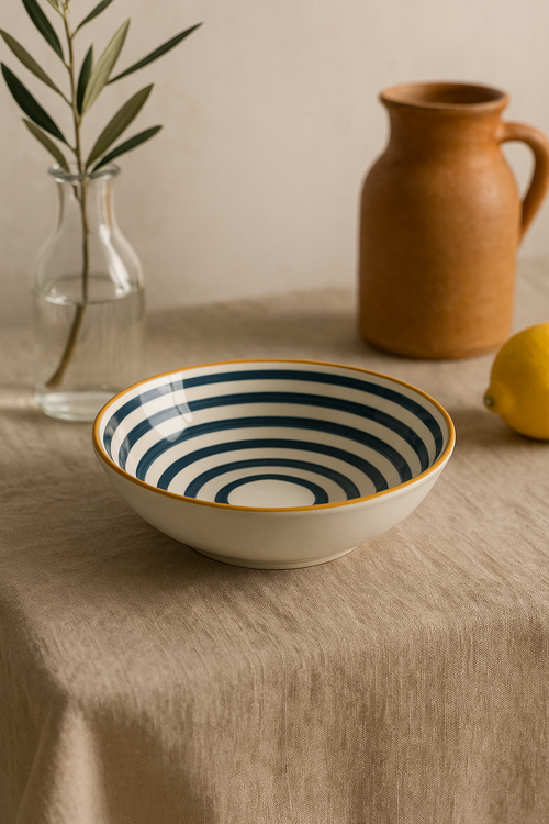 Assiette japonaise en porcelaine profonde 18 cm - vue 2 sur 2