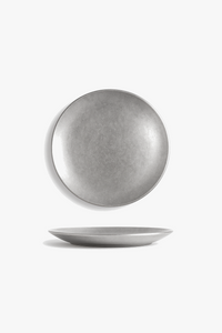 Assiette plate acier inoxydable style industriel camping