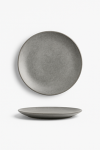 Assiette plate acier inoxydable style industriel camping