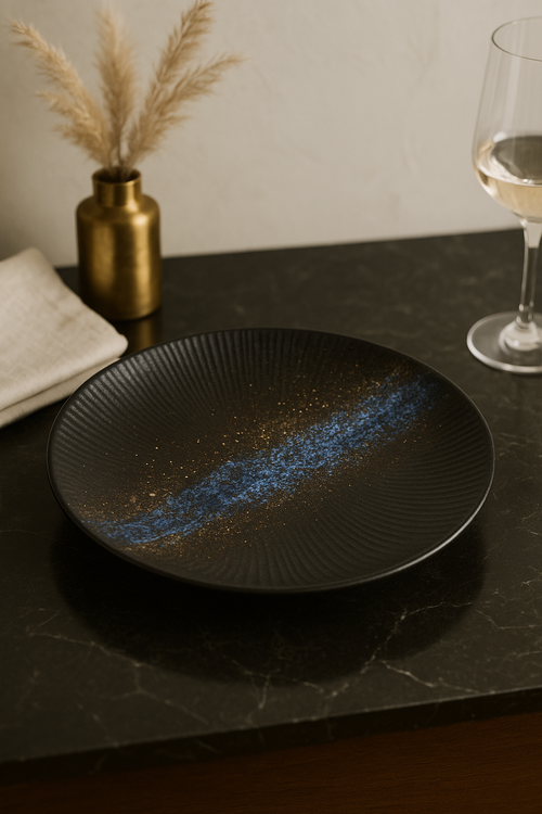 Assiette plate ceramique style japonais retro pour pates - vue 2 sur 2