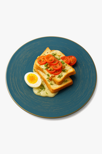 Assiette plate en céramique style rétro bordure élégante