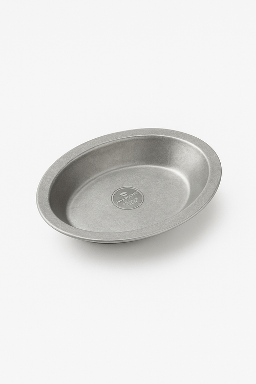 Assiette plate vintage acier inoxydable style industriel camping