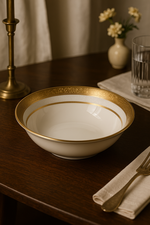 Assiette porcelaine fine style palais relief steak europeen - vue 2 sur 2