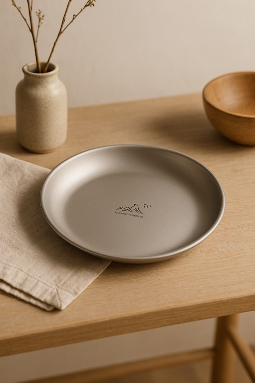 Assiette titane légère randonnée camping empilable résistante rouille - vue 2 sur 2