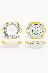 Assiettes céramique 20 cm style japonais relief x4