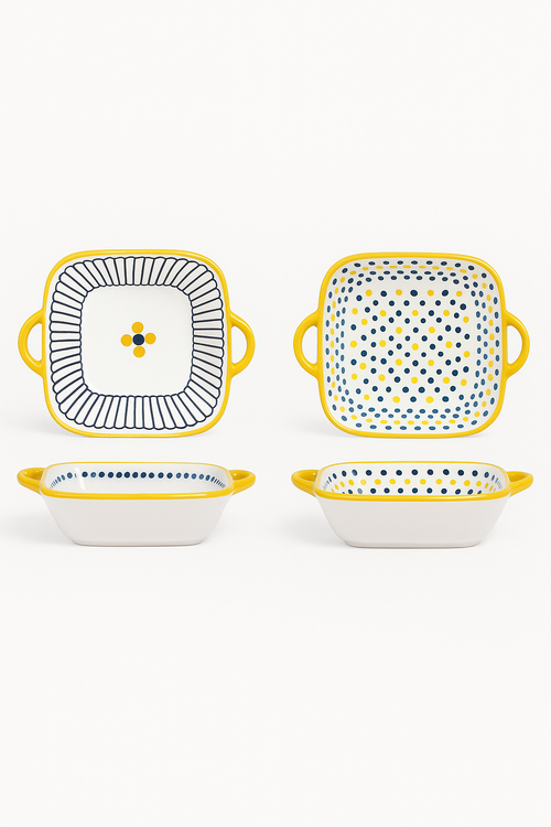 Assiettes céramique 20 cm style japonais relief x4