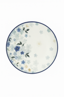 Assiettes céramique émaillée motif floral style japonais