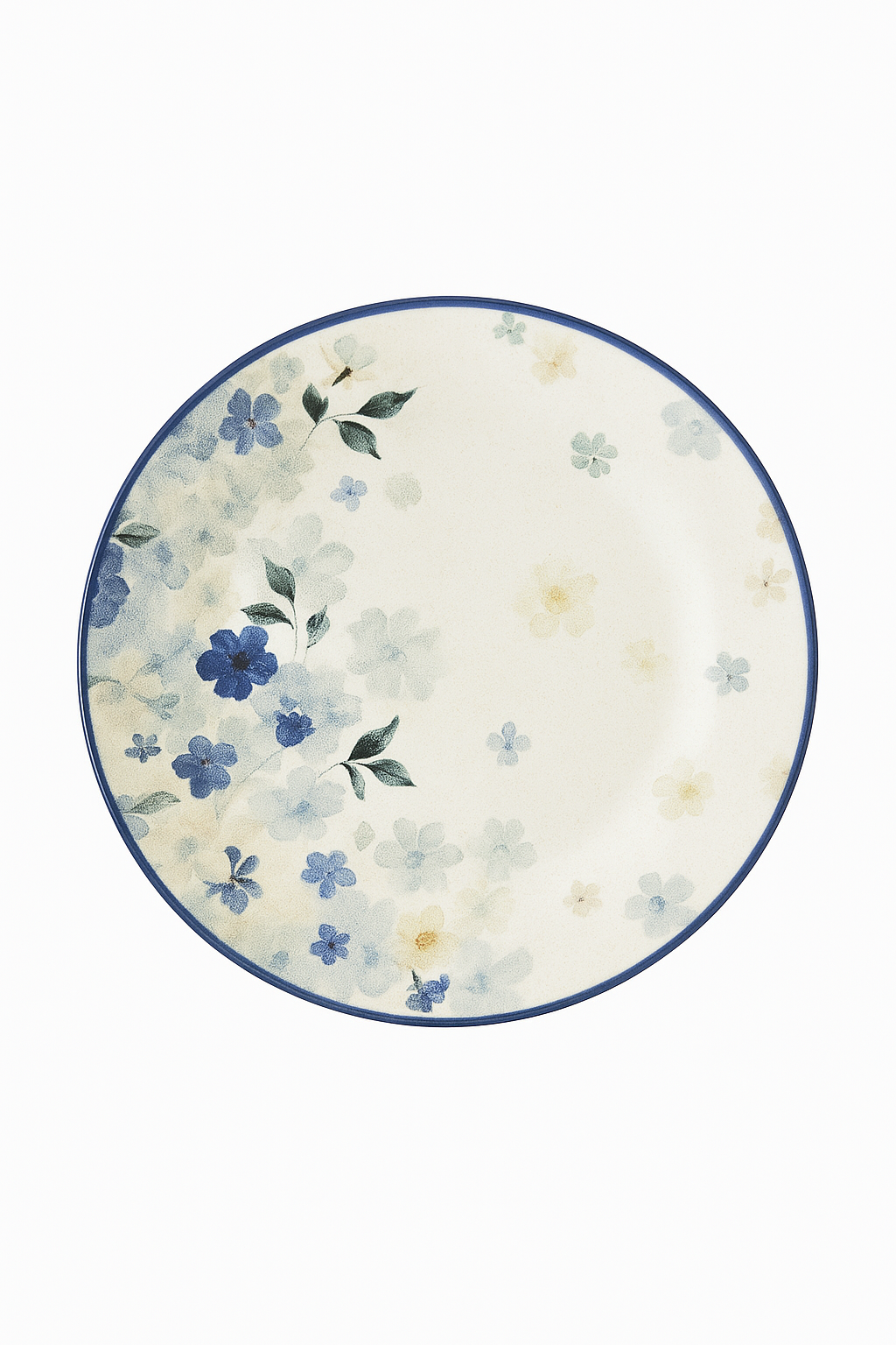 Assiettes ceramique emaillee motifs floraux style japonais quotidien - vue 2 sur 2