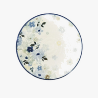Assiettes ceramique emaillee motifs floraux style japonais quotidien