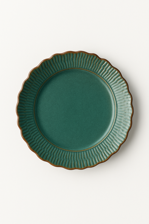 assiettes plates ceramique relief retro restaurant design