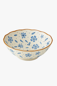 Assiettes profondes céramique style japonais floral rétro