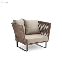 banc de jardin canapé d'angle en rotin pour extérieur