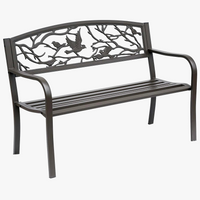banc de jardin marron avec dossier animal design élégant et confortable