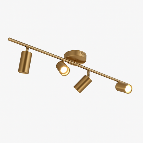 Barre spots LED en aluminium noir ou doré Mounted - vue 2 sur 7