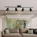 Barre spots LED en aluminium noir ou doré Mounted