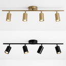 Barre spots LED en aluminium noir ou doré Mounted