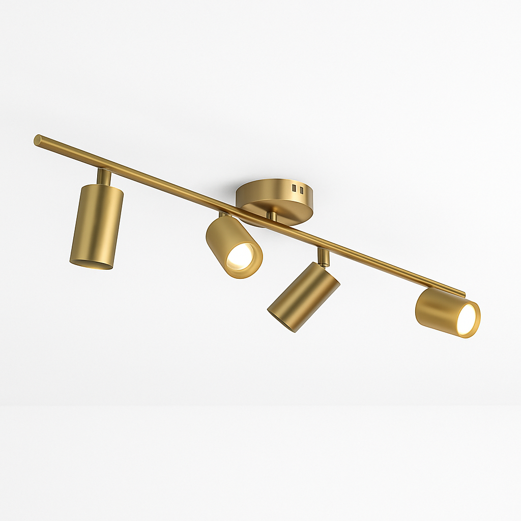 Barre spots LED en aluminium noir ou doré Mounted - vue 5 sur 7