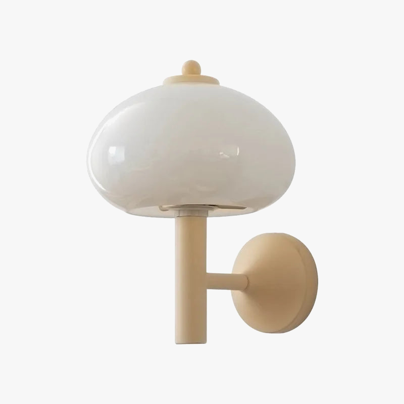Bauhaus applique moderne champignon verre applique murale pour chambre salon Loft chambre décor blanc avec prise interrupteur applique murale