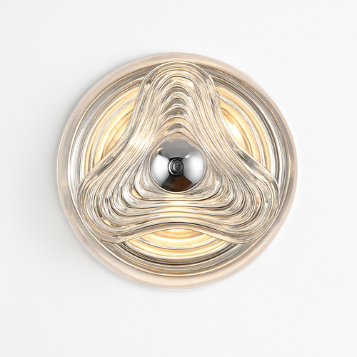 Bauhaus Glass Wall Lamp with the Effect on the Wall Clear Smoke Gray Amber Sconce Living Room Decorative Wall Light Hotel Aisle - vue 4 sur 9