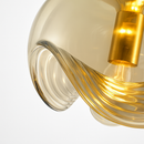 Bauhaus Glass Wall Lamp with the Effect on the Wall Clear Smoke Gray Amber Sconce Living Room Decorative Wall Light Hotel Aisle