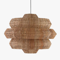 Lampes bohème créatives en rotin