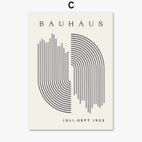 boho abstrait bauhaus géométrie nordique affiches art décor mural